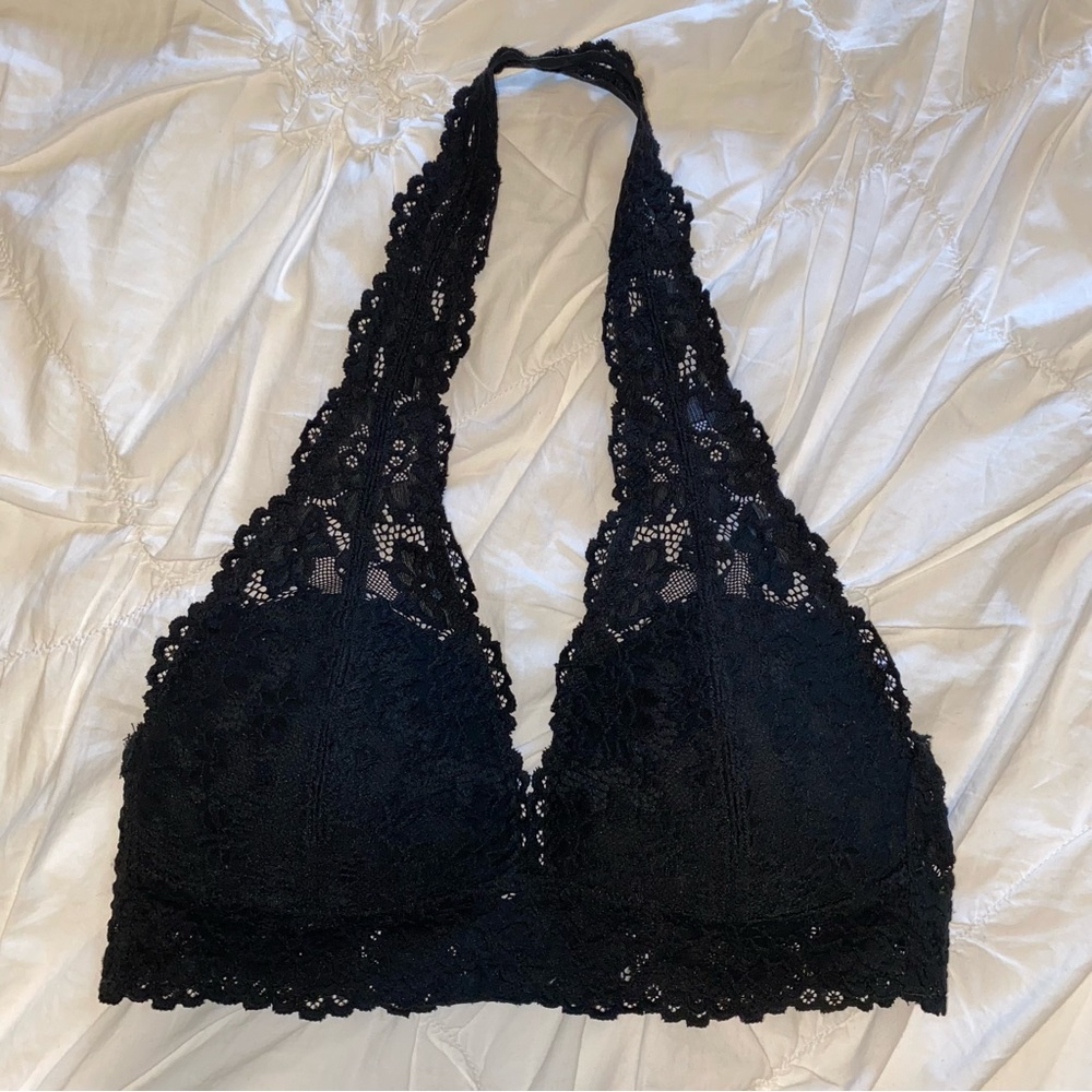 DONATED Black Lacy Bralette Size M